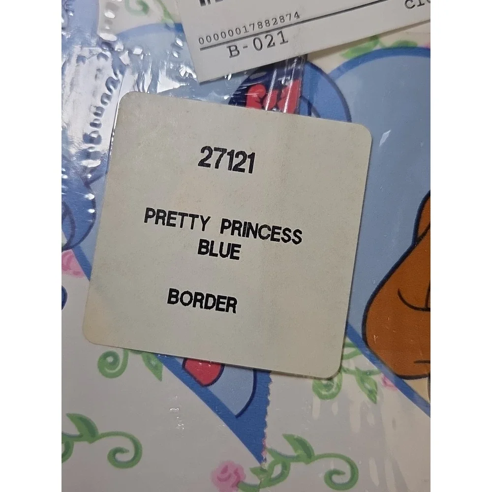 1 Vtg Disney Pretty‎ Princess Blue Wallpaper Border #27121 PrePasted 5YD x 6.75